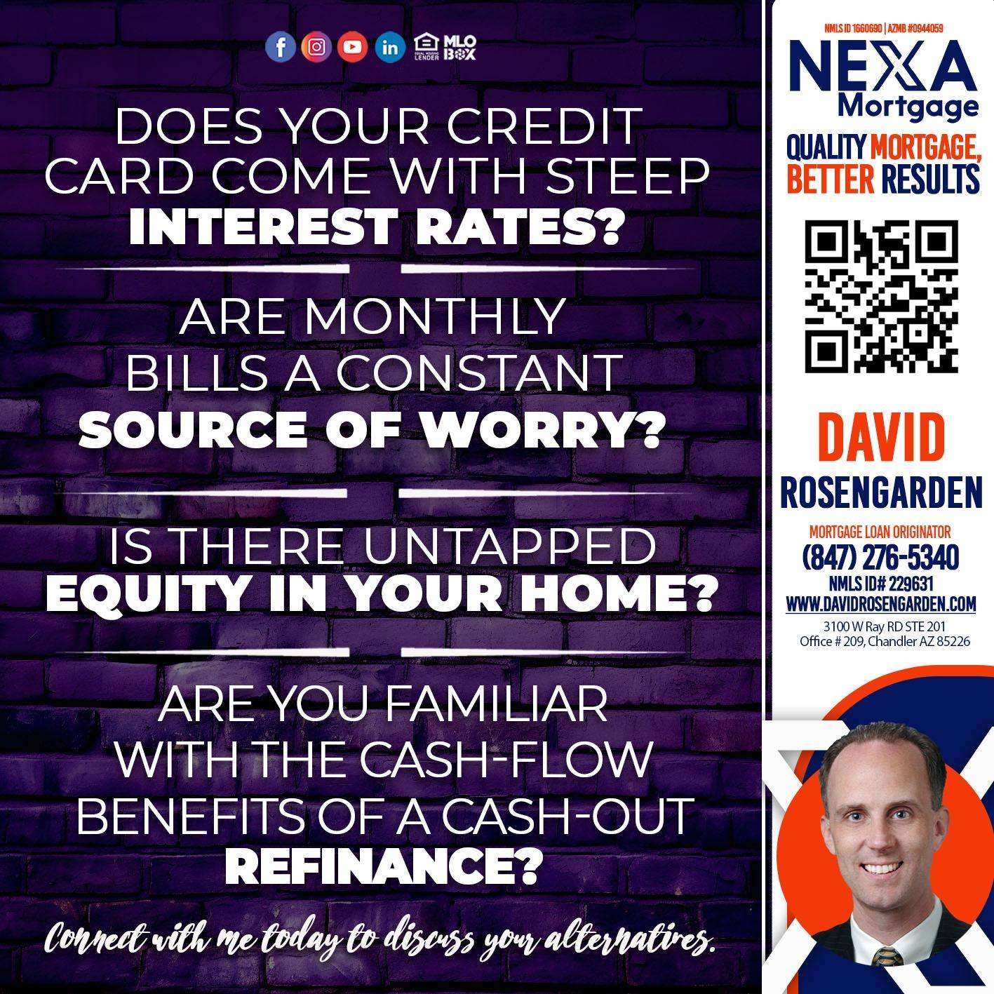 CREDIT CARD 3 - David Rosengarden - Mortgage Loan Originator